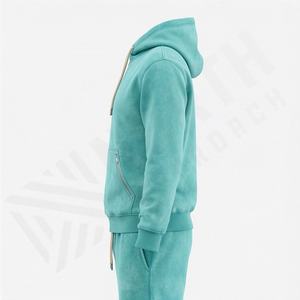 OEM <b>Men</b> High Quality Oversized Cotton Acid Washed Hoodie Comfortable Breathable <b>Jogger</b> Fleece Tracksuit Set Two Piece Sport <b>Gym</b> - Product Image 3