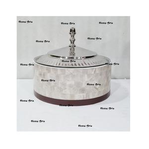 Cazuela de madera con trabajo de nácar, forma redonda de la más alta calidad, olla caliente para servir alimentos, superventas - Product Image 3