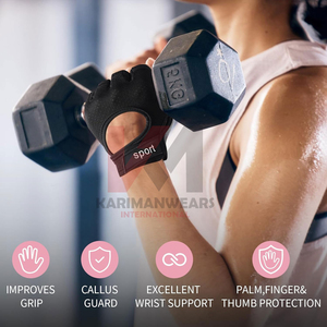 Gants de vélo pour enfants, demi-doigts, pour garçons et filles, enfants, VTT, sport, par KARIMAN MANUFACTURING - Product Image 3