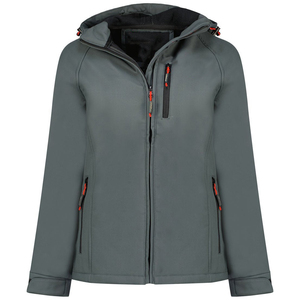 Veste Softshell pour femmes, durable, imperméable, coupe-vent, 100% nylon, activités de plein air, veste décontractée à capuche, parfaite pour les voyages - Product Image 5