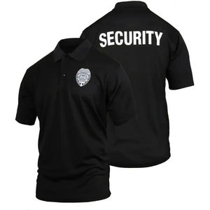 Polos de manga corta personalizados al por mayor, camisa gris de uniforme de seguridad privada - Product Image 1