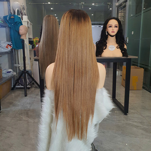 100% Việt Nam Sang Trọng 30 Inch Phía Trước Tóc Giả Tùy Chỉnh Màu Vàng Con Người Tóc Thô Sản Phẩm Tóc Tự Nhiên Cho Phụ Nữ Da Đen - Product Image 3