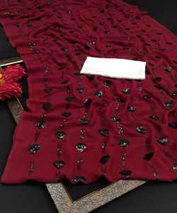 Sari en soie pour fête de mariage indienne, design moderne et tendance, prix de gros bas - Product Image 4