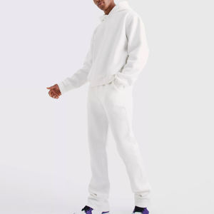 Conjunto Deportivo de Algodón para Hombre, Color Liso, Sudadera con Capucha y Pantalones para Correr, OEM/ODM para Marcas en Línea, MOQ Bajo, Alta Calidad, Secado Rápido - Product Image 1