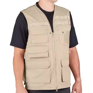 Gilet de travail multi-poches à séchage rapide pour homme, respirant, pour le travail en extérieur, le safari, la pêche, les voyages, veste cargo multi-poches - Product Image 1