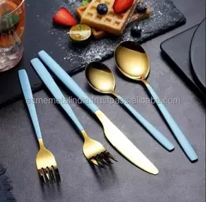 Metal <b>Flatware</b> Fork Set Stainless Steel Cutlery Set Metal Spoon Fork Kitchenware Silverware Set Hotel and Restaurant Supplies - Product Image 2