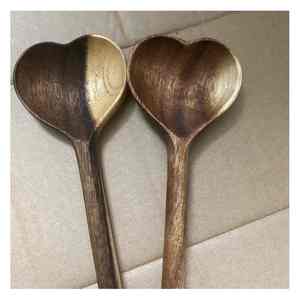 Juego de cucharas de cocina de madera de alta calidad, utensilios de cocina naturales ecológicos, cuchara de madera hecha a mano para servir y revolver - Product Image 5