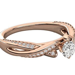 Round Diamond Twisted Shank Prong Set Solitaire <b>Ring</b> - Product Image 2