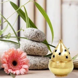 Shubhkart Nitya Kuber Goblet <b>Brass</b> Table Diya 3 Sizes <b>Oil</b> Puja <b>Lamp</b>-Decorative Home Office Gifts for Pooja and Meditation - Product Image 2