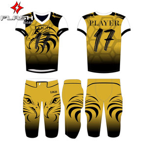 Custom Full Dye Sublimation Printed Short Sleeve American <b>Football</b> Uniforms for Adults Best Quality - Product Image 2