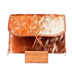 Bolsa de mão feminina de alta qualidade com couro genuíno feito à mão para mulheres com desenho personalizado disponível