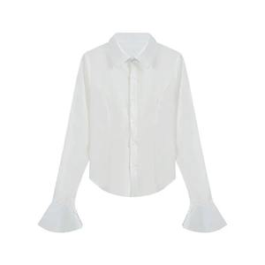 Customize Design Full Sleeves Shirt 100% Organic Cotton Quick-Dry Shirts Casual Stylish Summer Women's Shirts - Product Image 1