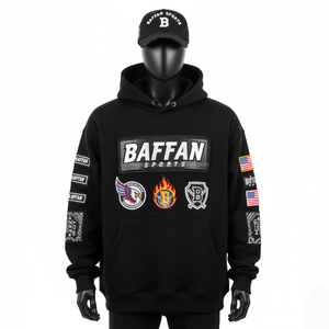 Sudadera con capucha de lana de peso pesado Premium 360 GSM tela de poliéster de algodón suave logotipo personalizado parche bordado diseño básico Sudadera con capucha - Product Image 1