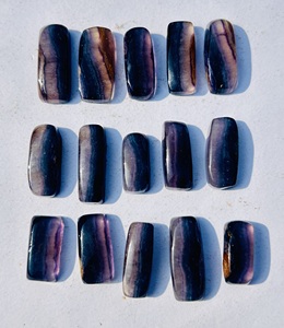 Alta calidad Natural Rainbow Fluorita Rectángulo Flourite Gemstone Loose Gemstone Mix Size Lote al por mayor para la fabricación de joyas, - Product Image 3