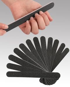 Lime à ongles professionnelle jetable double face noire en émeri, bandes de ponçage multi-grains, polissoir pour <span class=keywords><strong>manucure</strong></span>, pour ongles naturels et acryliques - Product Image 2