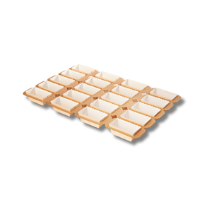 Moldes rectangulares personalizables para magdalenas y pasteles hechos en Italia, Celulosa pura, antiadherente, aptos para microondas - Product Image 1