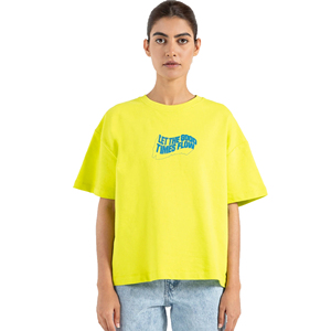 เสื้อยืดคอตตอนไซส์ XL ของผู้หญิงปักลายแห้งระบายอากาศได้ดีคอเสื้อทรงสลิมฟิตลำลองโลโก้ขายดี - Product Image 1