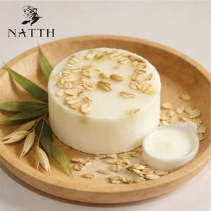 Jabón Facial <span class=keywords><strong>y</strong></span> Corporal de Marca Privada NATTH, Jabón para el Cuidado de la Piel, Blanqueador, Antiacné, Orgánico, Hecho a Mano con Leche de Cabra, <span class=keywords><strong>Avena</strong></span> <span class=keywords><strong>y</strong></span> <span class=keywords><strong>Miel</strong></span>, 140 g, Sólido - Product Image 3