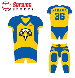 Uniformes de camisetas de fútbol de estilo americano SARAMA, las últimas técnicas bordadas impresas con nombre de equipo - Product Image 3