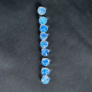 Cabochon de pierre de lune arc-en-ciel naturel de haute qualité 3mm à 4mm pierres précieuses en vrac bleues rondes pour la fabrication de bijoux - Product Image 3