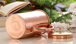 High Quality <b>Copper</b> Water Jug Plain Metal Pitcher with <b>Knob</b> Custom Function Drink Ware Restaurant Home Made Glass PC Material - Product Image 2
