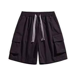 Ropa de calle americana para hombre, pantalones cortos de trabajo, nuevo verano, holgados, de gran tamaño, informales, con múltiples bolsillos, para exteriores, patrón ecológico - Product Image 3