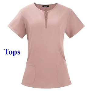 Traje de uniforme médico contemporáneo para enfermeras Exfoliante de cirugía práctica con bolsillos múltiples esenciales para hospitales - Product Image 3