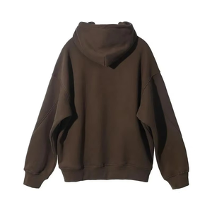 Hoàn toàn tùy chỉnh thiết kế áo thun thả vai người đàn ông Hoodies cộng với kích thước giản dị mùa đông hoodie dày lông cừu đồng bằng trống Hoodie - Product Image 3