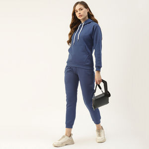 Survêtement en molleton de coton pour femmes survêtements d'été respirants à séchage rapide impression OEM grande taille Logo hiver ensembles solides - Product Image 3