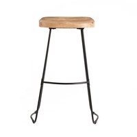 Chaise de bar extérieure moderne de luxe en fer avec revêtement imperméable, structure métallique durable, confort ergonomique pour usage commercial, cuisine