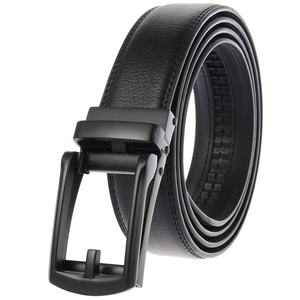 Ceinture en cuir véritable à boucle automatique classique en gros, design personnalisé, ceinture de costume pour hommes d'affaires, ceinture à cliquet en cuir de vache véritable, glissière 2026 - Product Image 2
