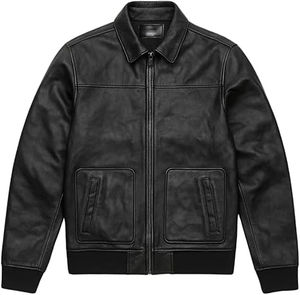 Nouvelle collection de vestes en cuir pour hommes en gros conception personnalisée toile broderie avant personnalisé à capuche confortable coupe manches longues - Product Image 4