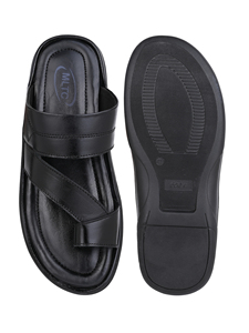 Wholesale Genuine Leather Men's Slip On Sandals Comfortable Casual <b>Slippers</b> Soft Cushioned Anti Slip Sole Open Toe <b>Summer</b> - Product Image 2