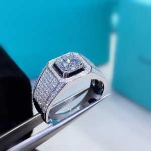 Hip Hop <b>Iced</b> Out VVS Lab Grown 10K 14K 18K Gold Full Diamond Round <b>Ring</b> Luxury Custom Jewelry Men's <b>Ring</b> Trendy - Product Image 1