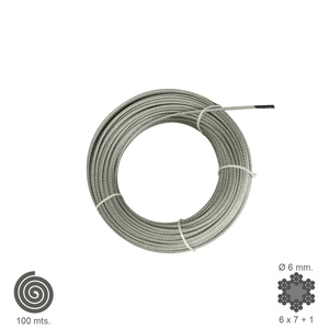 Galvanized Cable 6 mm. (100 Meter Roll) Not for Lifting - Product Image 1