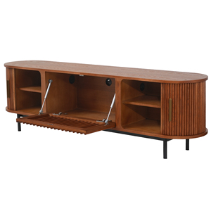 Voxhome High Quality Modern Designer <strong>TV</strong> <strong>Cabinet</strong> Luxury Walnut Solid <strong>Wood</strong> Simple Style for Living Room - Product Image 6