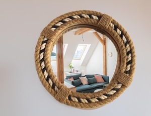 Industrial Style Glass Inlay Mirror Modern Stylish Design Eco-Friendly Handmade 4-Piece Set for Home and Office Decoration - Product Image 4