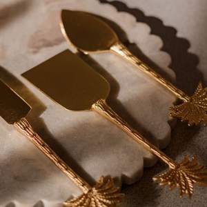 Elegante Juego de Utensilios de Cocina de Bambú Pulido Dorado para Servir Queso, Bajo MOQ de Fabricante Indio - Product Image 6