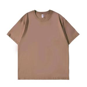 Dernier modèle de t-shirts en gros à épaules tombantes surdimensionnées OEM T-shirt personnalisé 100% coton imprimé t-shirt uni pour hommes - Product Image 2