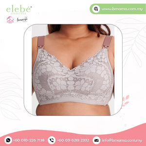 Sujetador de Lactancia para mujer de alto género para mamá, nuevo conjunto de sujetador de látex sin costuras abierto frontal de encaje bordado púrpura para - Product Image 2