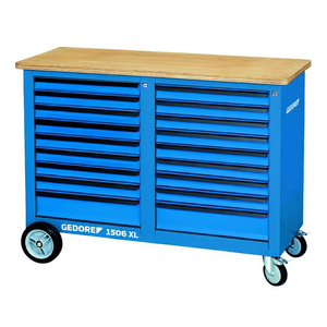 Banc de travail mobile Gedore de grande taille avec 2x 9 tiroirs, armoires à outils de qualité supérieure - Product Image 3