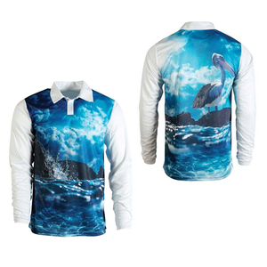 Maillot de pêche à l'achigan imprimé par sublimation à manches longues Vente en gros Concevez votre propre tournoi Maillot de pêche par sublimation - Product Image 3
