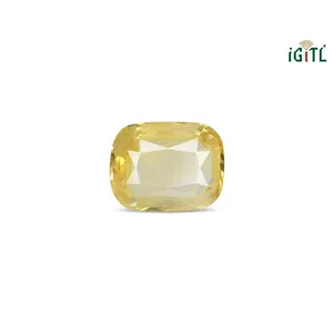Zafiro Amarillo Natural de 7.47 Quilates (Pukhraj) - Gema Suelta con Corte Esmeralda Facetado - Product Image 1