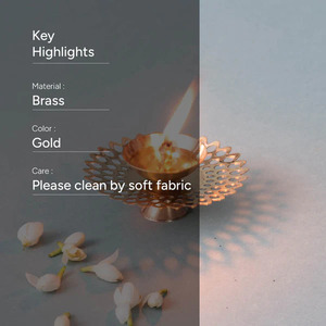 Diya de latón tradicional para Pooja Cultural Elegance Lighting para el hogar para la celebración de Navidad - Product Image 6