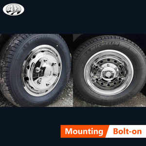 Enjoliveurs de roue en acier inoxydable EU 16X5.5 T304 de marque pour MAN TGE/VW Crafter 2018 ~ up - Product Image 6