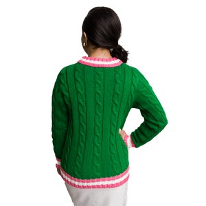 Fabricant Casual Cable Knitted Round Neck AKA Sorority Greek Apparels University & College Sorority Fraternity - Product Image 5