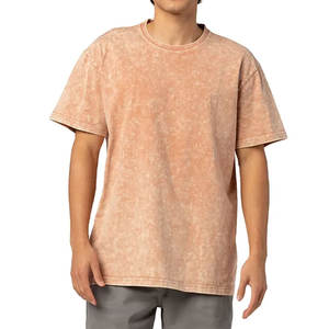 Utilisation en extérieur Nouveau design T-shirts délavés à l'acide Vêtements de mode en gros T-shirts délavés à l'acide pour hommes - Product Image 2