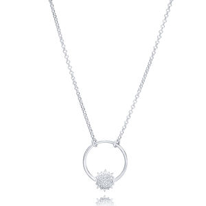 Soleil et forme ronde Zircon pierre charme collier turc fait à la main en gros 925 bijoux en argent Sterling - Product Image 3