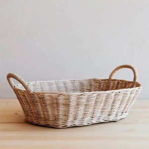 Panier ovale tissé à la main, paniers de rangement en rotin naturel, multifonctionnels, modernes, fabriqués au Vietnam - Product Image 1