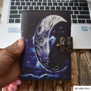 Genuine Leather Beautifully Leather Printed <b>Journal</b> Unique Diary Premium Quality Handmade Deckle Edge Paper Dairy Notepad - Product Image 2